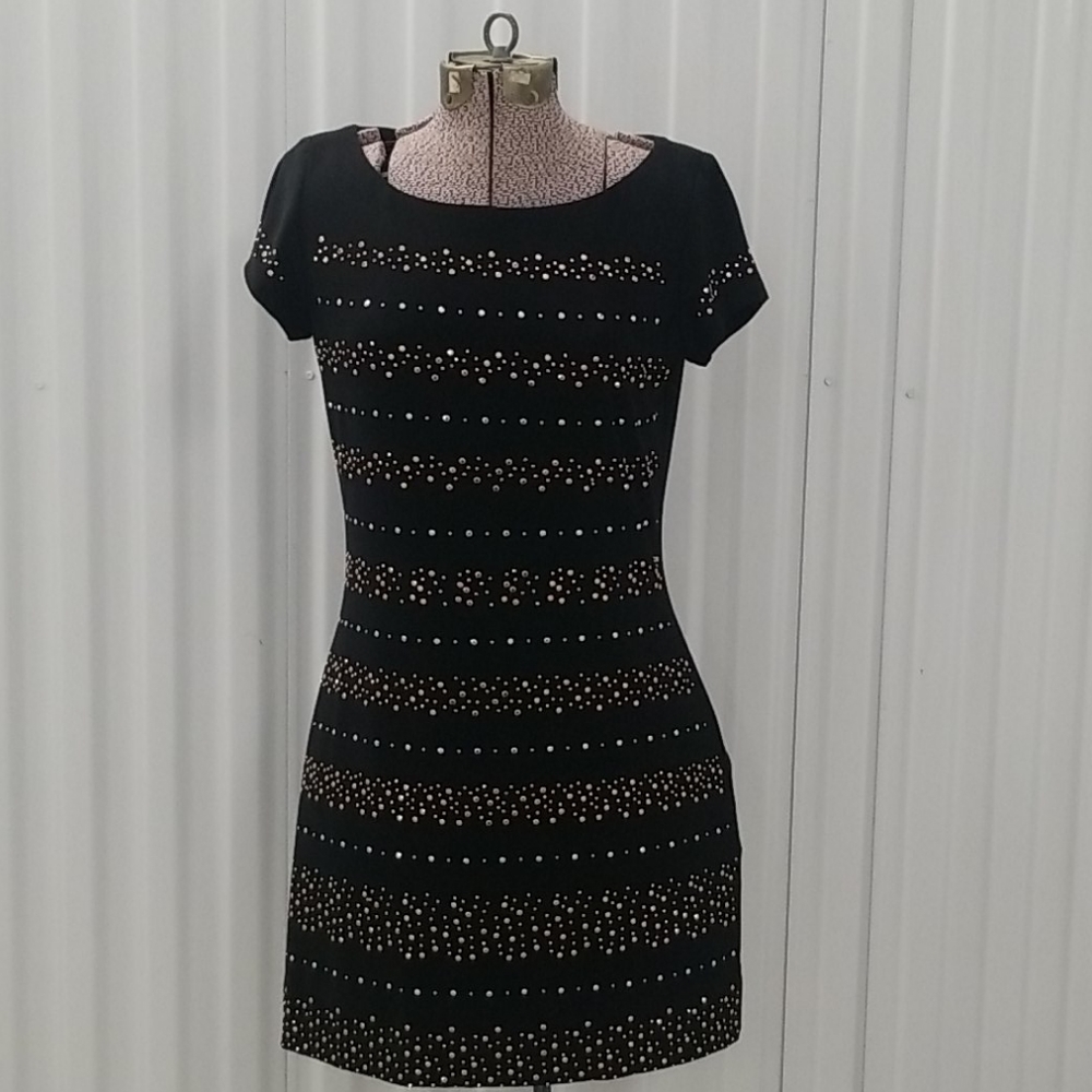 WHBM Black Studded Dress - Picture 1 of 8